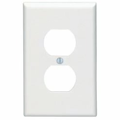 Leviton 1-Gang Midway Nylon Duplex Receptacle Wallplate - White