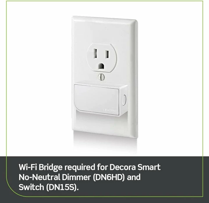 Leviton Decora Smart No-Neutral Wi-Fi Dimmer In White, Model DN6HD-W* 3 Leviton Decora Smart No-Neutral Wi-Fi Dimmer In White, Model DN6HD-W* - Image 3