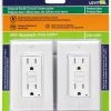 Leviton Package Of 2 GFCI Tamper-Resistant Receptacles With Wallplates, Model GFTR1-784