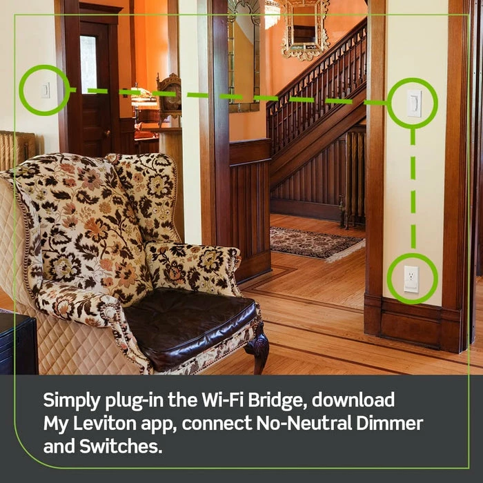 Leviton Decora Smart No-Neutral Wi-Fi Dimmer In White, Model DN6HD-W* 5 Leviton Decora Smart No-Neutral Wi-Fi Dimmer In White, Model DN6HD-W* - Image 5