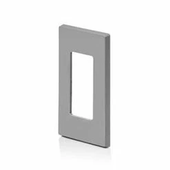 Leviton 1-Gang Decora Screwless Wallplate (Grey) Model 80301 -Outlets Sales Store 80301 SGY Angle 325 325x325
