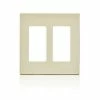 Leviton 2-Gang Decora Screwless Wallplate (Light Almond) Model 80309*