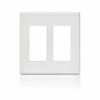 Leviton 2-Gang Decora Screwless Wallplate (White) Model 80309