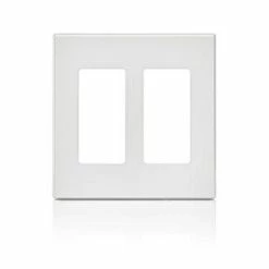 Leviton 2-Gang Decora Screwless Wallplate (White) Model 80309