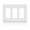 Leviton 3-Gang Decora Screwless Wallplate (White) Model 80311