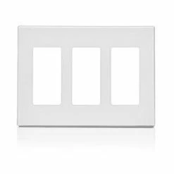 Leviton 3-Gang Decora Screwless Wallplate (White) Model 80311