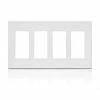 Leviton 4-Gang Decora Screwless Wallplate (White) Model 80312