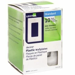 Leviton 1-Gang Plastic Decora Wallplate - White (Pack Of 10) -Outlets Sales Store 80401.M24 side 700x700