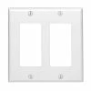 Leviton 2-Gang Plastic Decora Wallplate - White