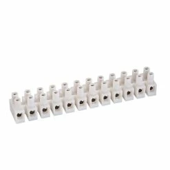 IDEAL 12-Circuit Barrier Strip, 20A/600V, 22-12AWG, Model 89-608