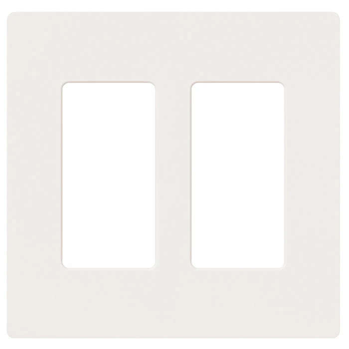 Lutron Claro 2 Gang Decorator Wallplate, Model CW-2-WH 1 Lutron Claro 2 Gang Decorator Wallplate, Model CW-2-WH
