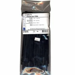 ElectriPro 7" Black Nylon Outdoor Cable Ties (100 Units), Model EPOCTO7C