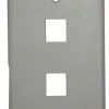 IDEAL 2 Port Keystone Faceplate, White, Model 89-742WH*