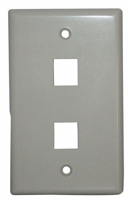 IDEAL 2 Port Keystone Faceplate, White, Model 89-742WH* 1 IDEAL 2 Port Keystone Faceplate, White, Model 89-742WH*