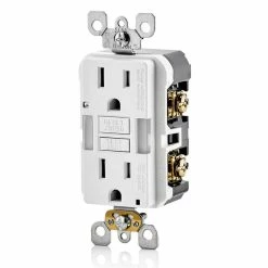 Leviton GFCI Tamper-Resistant Receptacle With Guide Light, Model GFNL1-772