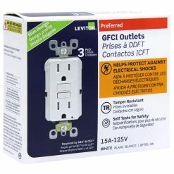 Leviton GFCI Receptacle Tamper Resistant, Slim Design (Pack Of 3), Model GFTR1M92
