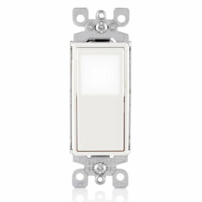 Leviton 15Amp Decora LED Illuminated Rocker Single-Pole Switch, Model L5611-2W 1 Leviton 15Amp Decora LED Illuminated Rocker Single-Pole Switch, Model L5611-2W