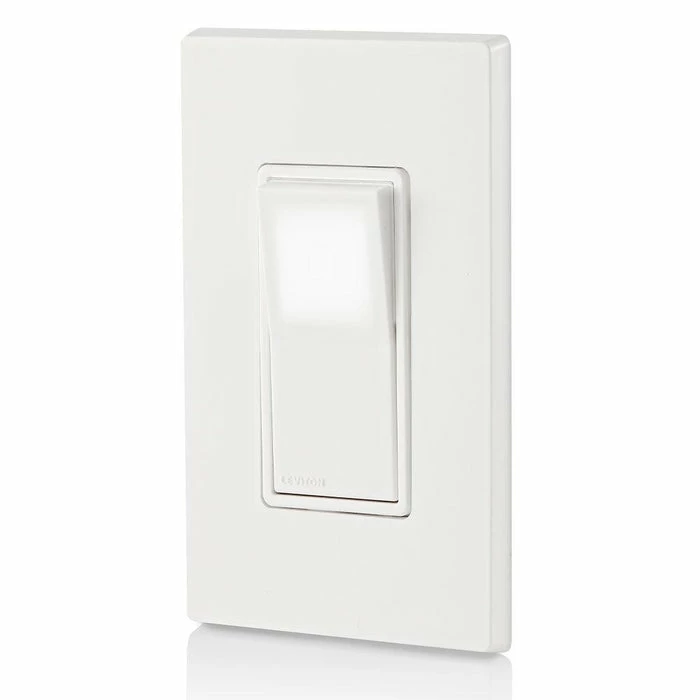 Leviton 15Amp Decora LED Illuminated Rocker Single-Pole Switch, Model L5611-2W 4 Leviton 15Amp Decora LED Illuminated Rocker Single-Pole Switch, Model L5611-2W - Image 4