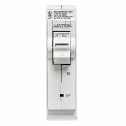 Leviton 1-Pole 15A 120V GFCI Plug-On Circuit Breaker, Model LB115-003