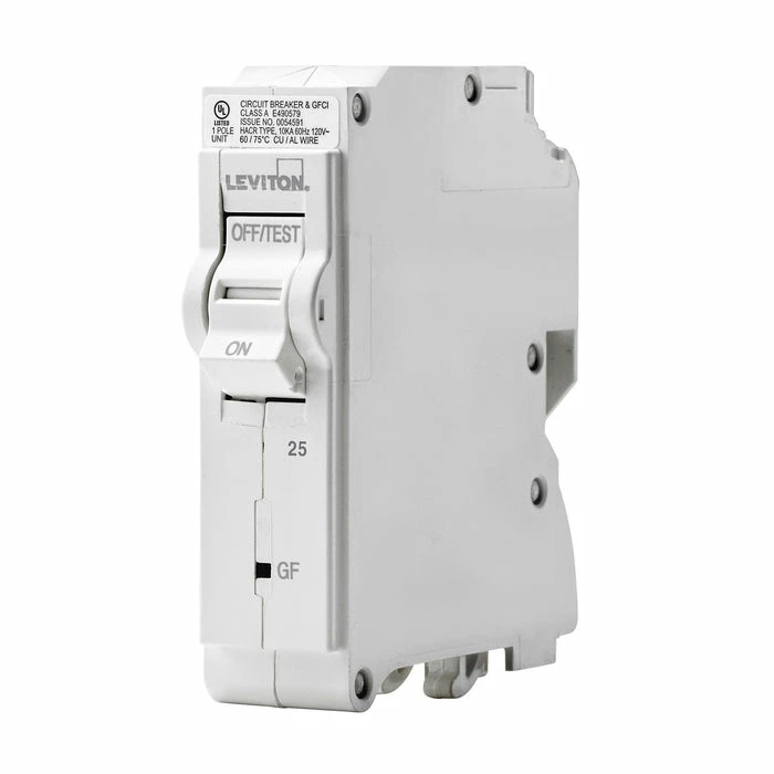 Leviton 1-Pole 25A 120V GFPE Plug-On Circuit Breaker, Model LB125-004* 2 Leviton 1-Pole 25A 120V GFPE Plug-On Circuit Breaker, Model LB125-004* - Image 2