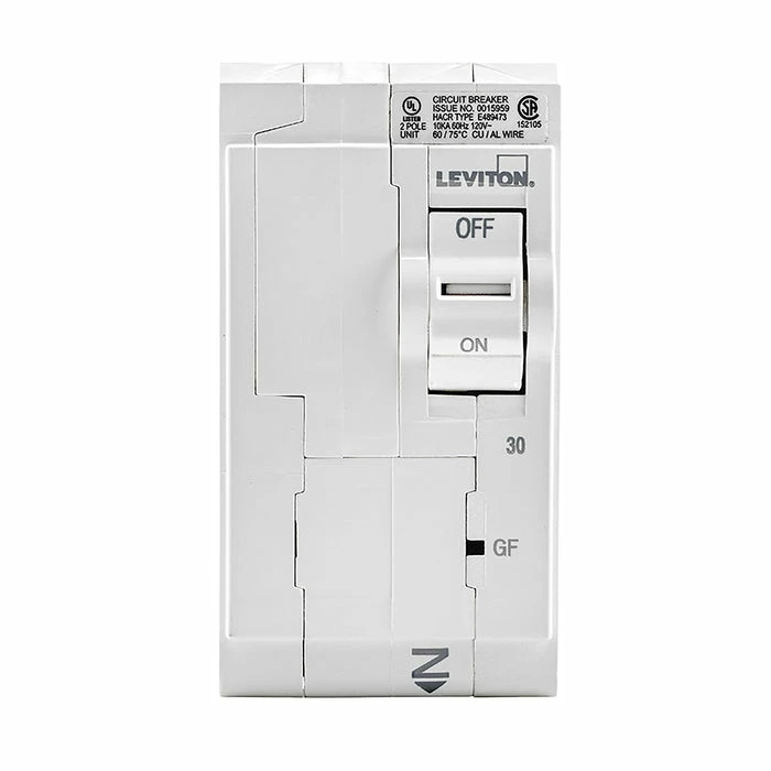 Leviton 2-Pole 30A 120/240V GFPE Plug-On Circuit Breaker, Model LB230-004* 1 Leviton 2-Pole 30A 120/240V GFPE Plug-On Circuit Breaker, Model LB230-004*