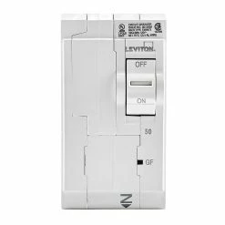 Leviton 2-Pole 50A 120/240V GFPE Plug-On Circuit Breaker, Model LB250-004*