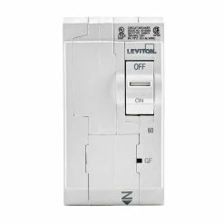 Leviton 2-Pole 60A 120/240V GFCI Plug-On Circuit Breaker, Model LB260-003*