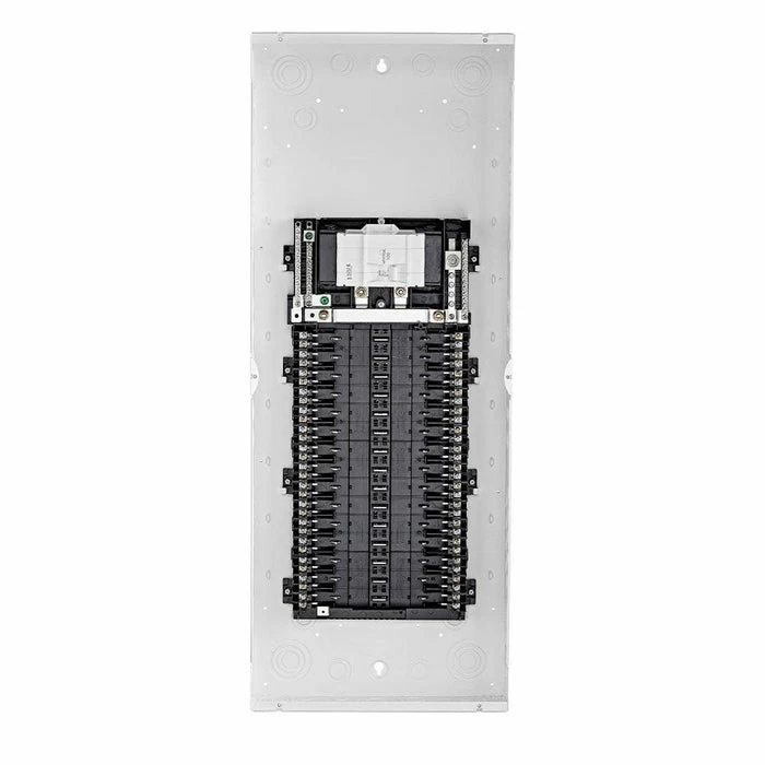 Leviton 100A 120/240V 30 Circuit 30 Spaces Indoor Load Center And Window Door With Main Breaker, Model LP310-CBW 1 Leviton 100A 120/240V 30 Circuit 30 Spaces Indoor Load Center And Window Door With Main Breaker, Model LP310-CBW