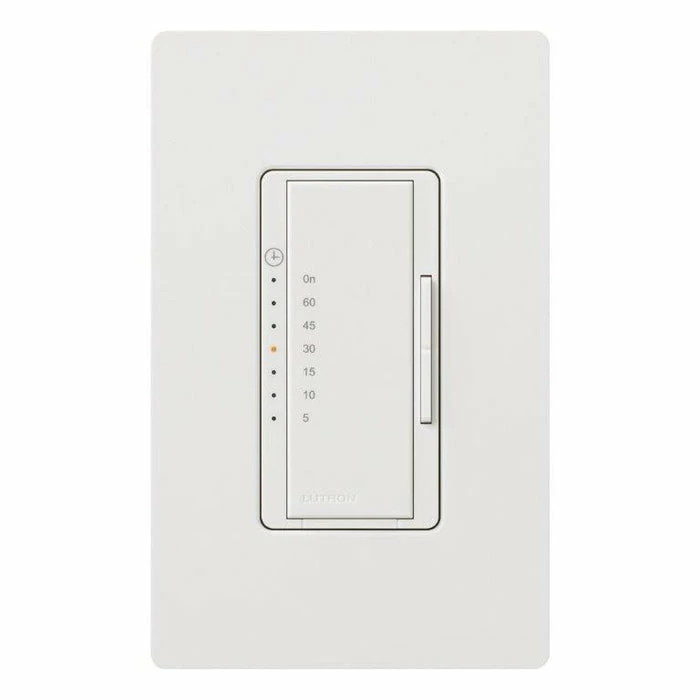 Lutron Maestro Multi-Location Timer Switch, Model MAT51-MN-WH 1 Lutron Maestro Multi-Location Timer Switch, Model MAT51-MN-WH