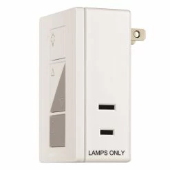 Lutron Caseta Wireless Plug-In Lamp Dimmer, Model PD3PCLWHC -Outlets Sales Store PD 3PCL WH left final 700x700