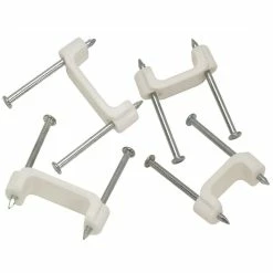 IDEAL Plastic Insulated Cable Staples 1/2" (50 Pcs), Model BPS-250