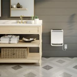 Stelpro 1000w/1500W 120V Plug-In Oasis Fan Heater For Bathrooms With Thermostat, Model SOA1501PW -Outlets Sales Store SOA Salledebains Plug 700x700