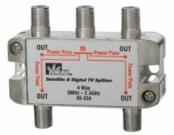 IDEAL 2.4 GHz 4-Way Satellite & Digital TV Splitters, Model 85-334*