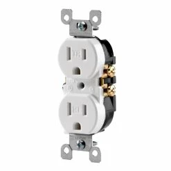 Leviton Tamper Resistant Duplex Receptacle - White (Pack Of 10), Model T5320-WMP -Outlets Sales Store T5320 752 700x700
