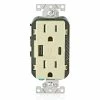 Leviton Type-A & Type-C USB Charger With 15A Tamper-Resistant Receptacle (Ivory) Model T5633*