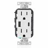Leviton Type-A & Type-C USB Charger With 15A Tamper-Resistant Receptacle (White) Model T5633