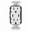 Leviton Type-C Dual USB Charger With 15A Tamper-Resistant Receptacle (White) Model T5635