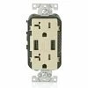Leviton Type-A Dual USB Charger With 20A Tamper-Resistant Receptacle (Ivory) Model T5832*