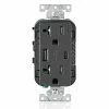 Leviton Type-A & Type-C USB Charger With 20A Tamper-Resistant Receptacle (Black) Model T5833