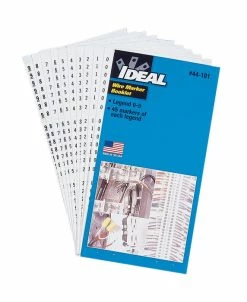 IDEAL Wire Marker Booklets, 45 Of Each "0-9", Model 44-101*