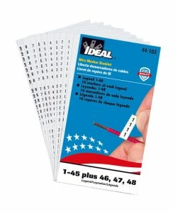 IDEAL Wire Marker Booklets, 10 Of Each "1-48", Model 44-103*