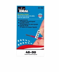 IDEAL Wire Marker Booklets, 10 Of Each "46-90", Model 44-104*