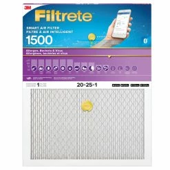 3M Filtrete Smart Allergen, Bacteria & Virus Filter, Model MPR 1500 20x25x1 In