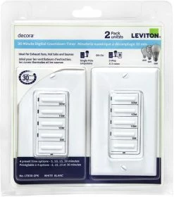 Leviton Package Of 2 Preset 30 Minutes Timer, Model LTB30-756