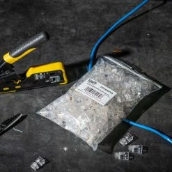 Klein Tools Pass-Thru Modular Data Plugs, RJ45-Cat6, 200-Pack, Model VDV826-763* -Outlets Sales Store vdv826763 app1 700x700